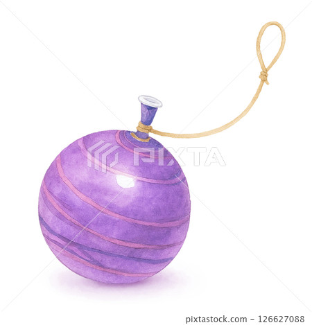 Yoyo fishing illustration watercolor 126627088