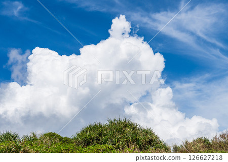 午餐時間南部島嶼上的積雨雲 126627218
