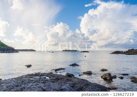 Beautiful southern island coast in the evening Beautiful southern island coast in the evening 126627219