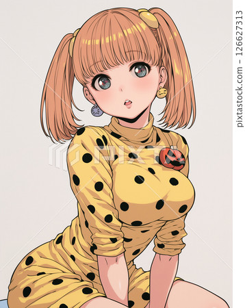 萬聖節角色扮演女孩插畫 萬聖節角色扮演女孩插畫 126627313