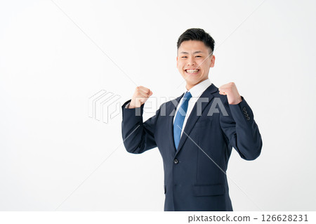 Young male business fist pump Young male business fist pump 126628231
