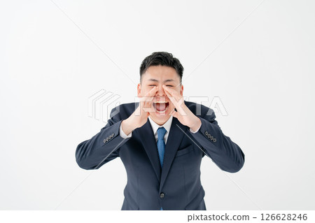 Young male business shouting Young male business shouting 126628246