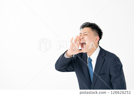 年輕男性企業大喊 126628252
