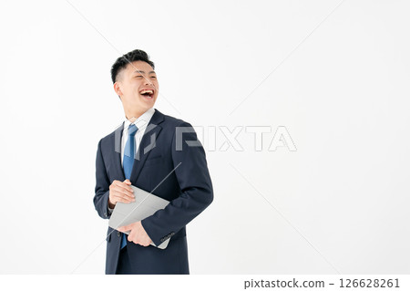 Young male business tablet 126628261