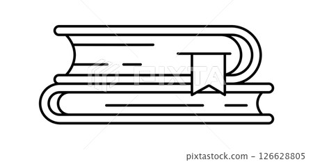 Illustrations of books stack. Image for education and school. 126628805