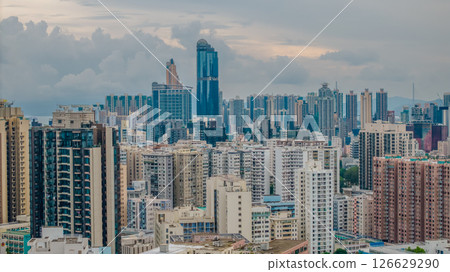 View of a Dense Urban Metropolis at Sunset View of a Dense Urban Metropolis at Sunset 126629290