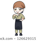 SD illustration of a reliable mother who is a craftsman dedicated to her profession 126629315