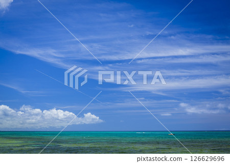 Okinawa blue sea sky Okinawa blue sea sky 126629696