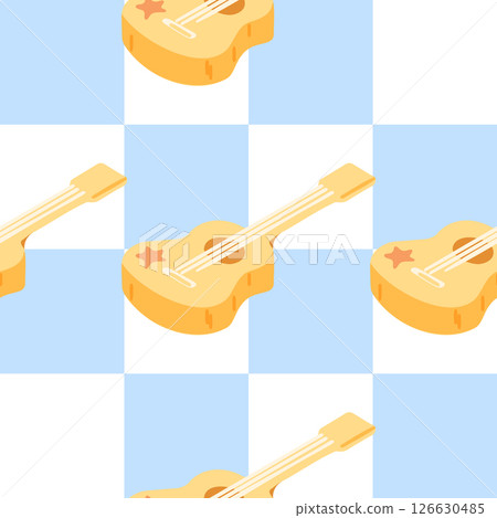 Seamless Cartoon Guitar Pattern Design Seamless Cartoon Guitar Pattern Design 126630485