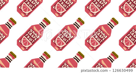 Seamless Grapefruit Drink Bottle Lemonade Pattern Seamless Grapefruit Drink Bottle Lemonade Pattern 126630499