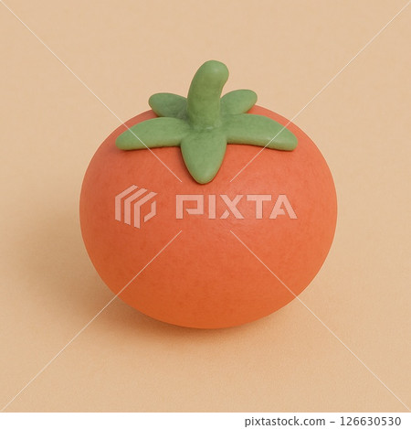 Clay art style tomato, 3D material 126630530