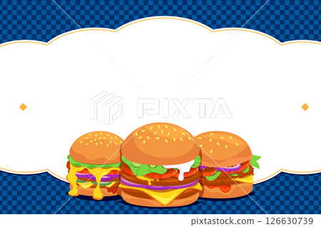 Modern Cartoon Smash Burger Background 126630739