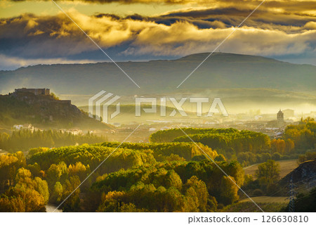 Castle of Aguilar de Campoo in Spain. Castle of Aguilar de Campoo in Spain. 126630810