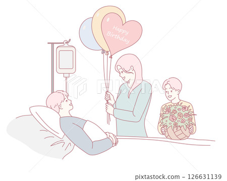 An Uplifting and Cheerful Hospital Visit Filled with Colorful Balloons and Beautiful Flowers An Uplifting and Cheerful Hospital Visit Filled with Colorful Balloons and Beautiful Flowers 126631139