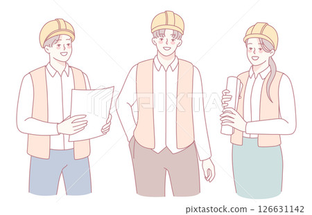 Construction Professionals Working Together on a Major Project Collaboration Effort 126631142