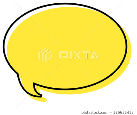 線條錯置的簡單對話泡泡 - 圓形 線條錯置的簡單對話泡泡 - 圓形 126631432