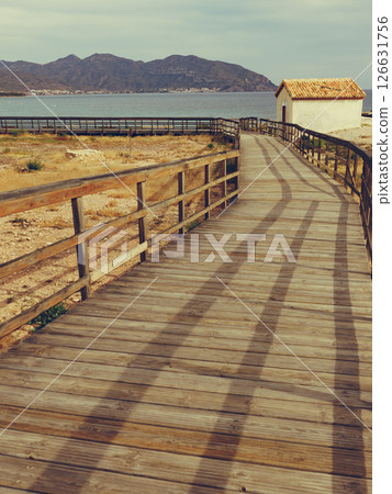 Isla Plana town beach in Spain 126631756