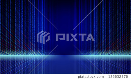 大氣簡約的科技藍色線條科技感背景 126632576