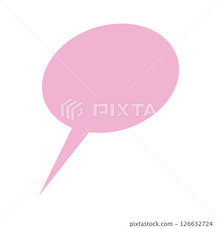 A Colorful Pink Speech Bubble Representing Dialogue, Communication, and Conversations 126632724