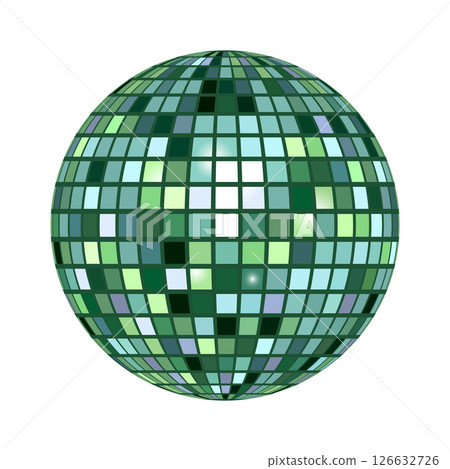 Shiny disco ball halftone photocopy stipple effect collage element with sparkling reflections isolated on white background for party and celebration theme Shiny disco ball halftone photocopy stipple effect collage element with sparkling reflections isolated on white background for party and celebration theme 126632726