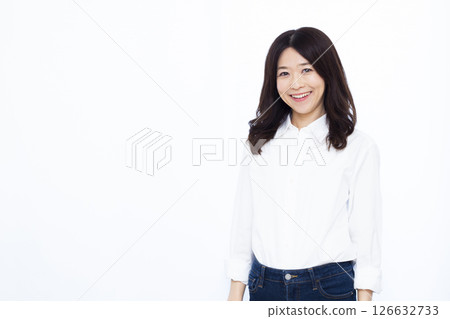 A woman with a smile 126632733