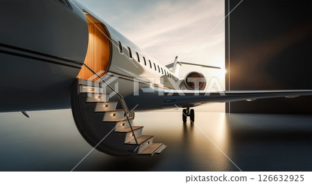 私人飛機、豪華航空行銷形象 126632925