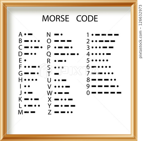 Morse Code International Morse Code on white background. Morse Code sign flat style. Vector Morse Code International Morse Code on white background. Morse Code sign flat style. Vector 126632973