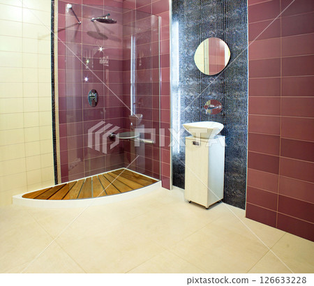 Purple bathroom Purple bathroom 126633228