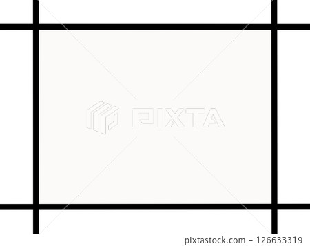 Simple black line frame/white background frame material (enclosure/decoration/ruled line) Simple black line frame/white background frame material (enclosure/decoration/ruled line) 126633319