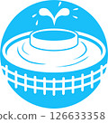 Cylindrical water division icon 126633358