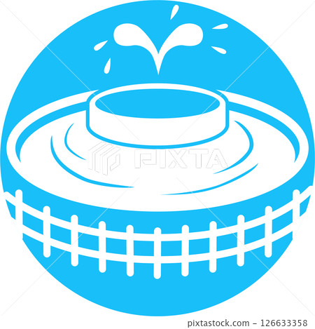 Cylindrical water division icon 126633358