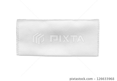 White blank clothing tag label isolated on white background 126633968