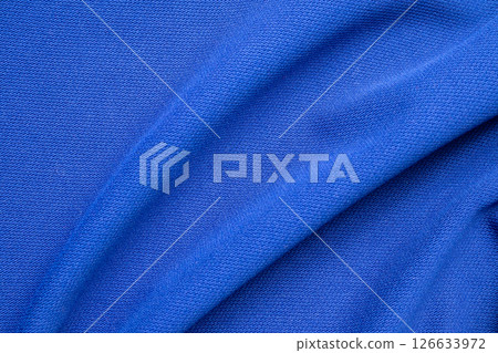Blue sports clothing fabric football shirt jersey texture 126633972