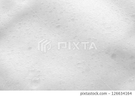 Abstract white soap foam bubbles texture background 126634164