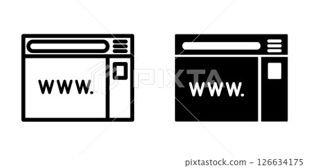 Browser icon design template 126634175
