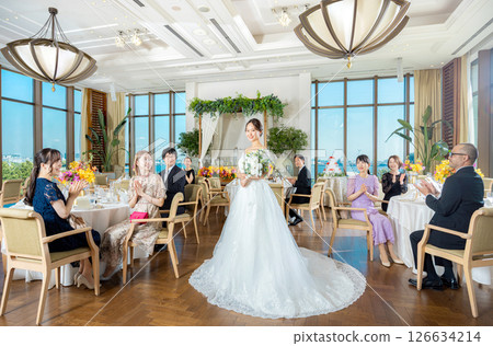 Wedding image: Bride and reception hall Wedding image: Bride and reception hall 126634214