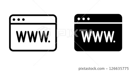 Browser icon design template 126635775