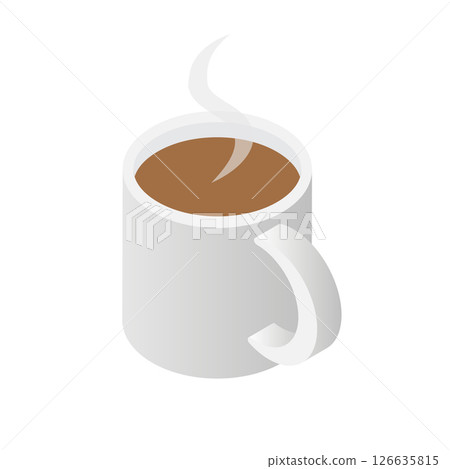 Isometric coffee cup served hot 126635815