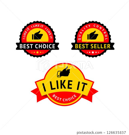 Set of badge best choice best seller vector stamps 126635837