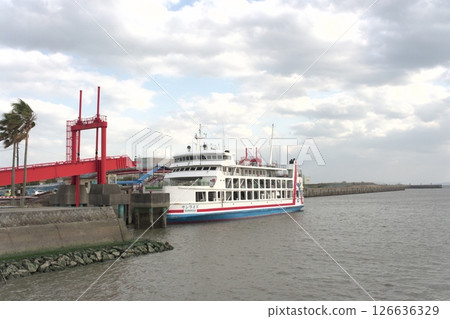 A ferry entering Nagasu Port in Kumamoto Prefecture A ferry entering Nagasu Port in Kumamoto Prefecture 126636329