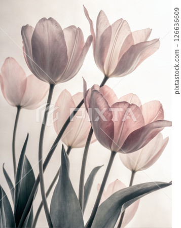pastel color tulip flowers background. women's day concept pastel color tulip flowers background. women's day concept 126636609