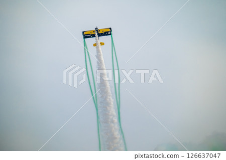 Wingwalker Stunt Over the Saudi Desert Aviation Daring at KSA Airshow 126637047