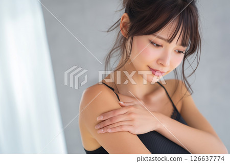 AI-generated image: Woman doing skin care 126637774