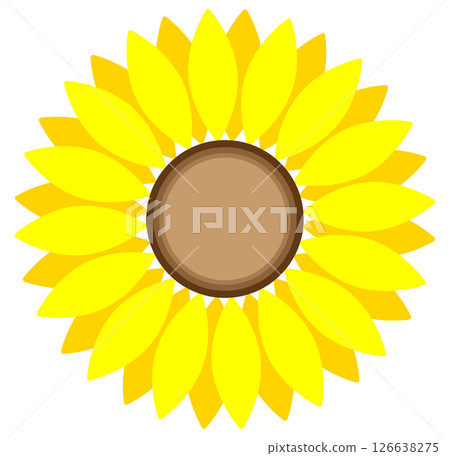 Simple sunflower icon 126638275