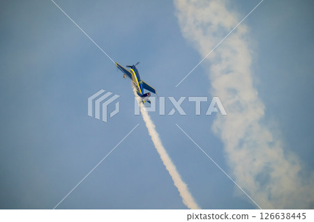 Solo Stunt Plane in Action Saudi Airshow Precision Solo Stunt Plane in Action Saudi Airshow Precision 126638445
