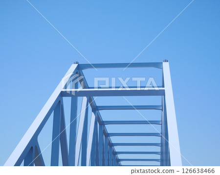 Iron bridge shining against the blue sky | Tokyo Gate Bridge 126638466