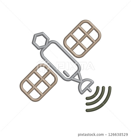 Satellite icon design template 126638529