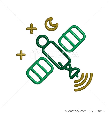 Satellite icon design template 126638580