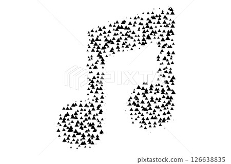 Geometric Triangle Musical Note Pattern Geometric Triangle Musical Note Pattern 126638835