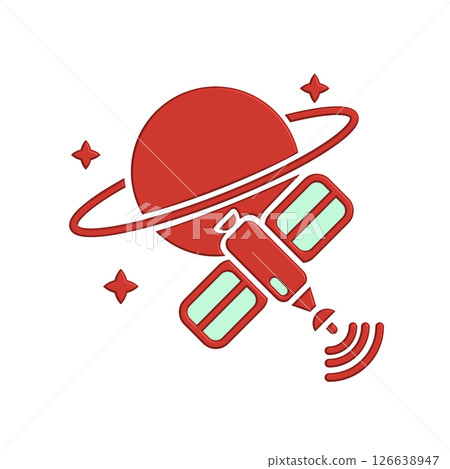 Satellite icon design template Satellite icon design template 126638947